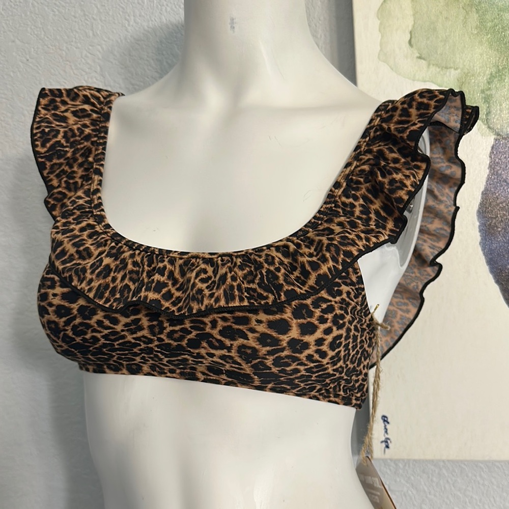 Cabana del Sol leopard print swim top - Picture 2 of 8